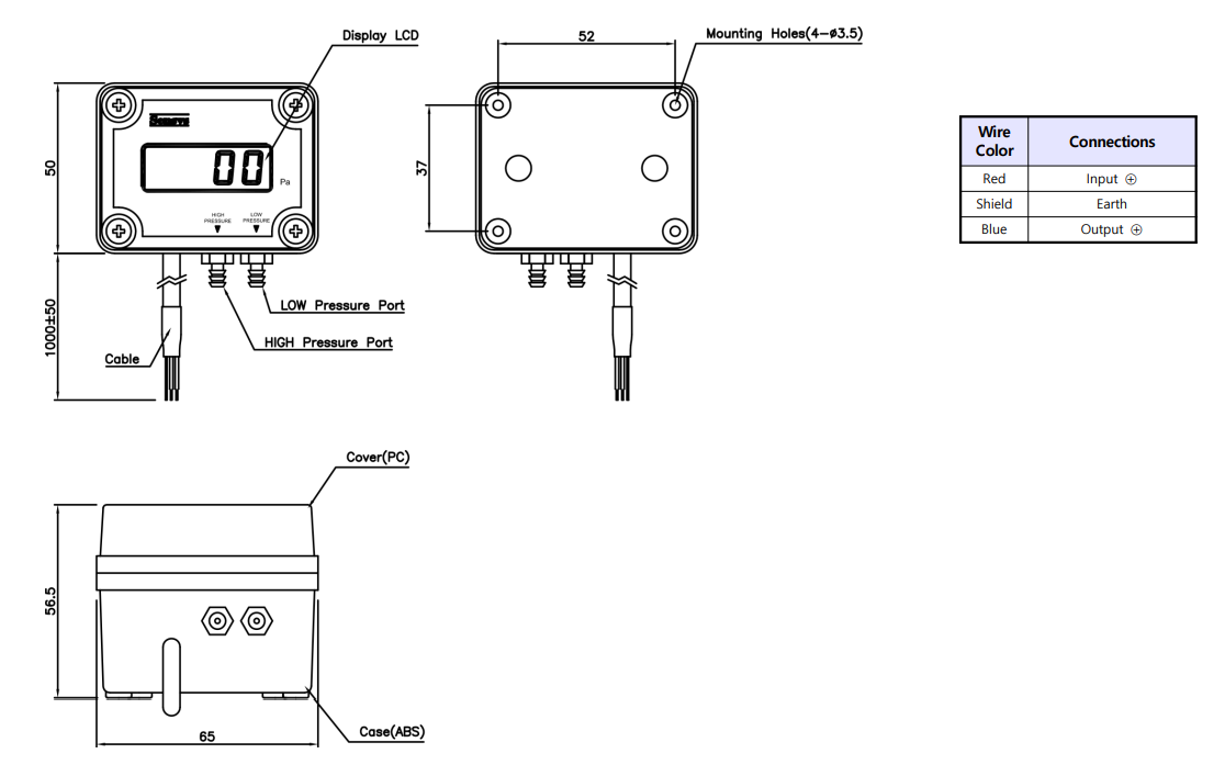 Kết nối của cảm biến chênh áp Sensys DPD